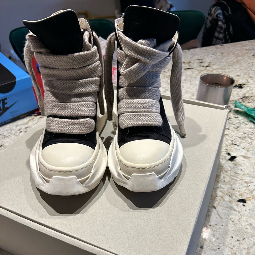 RICK OWENS DRKSHDW, Size: 38.5, Color: Black/Milk